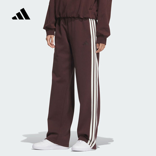 adidas阿迪达斯冬季新款直筒拉绳运动休闲裤女子针织长裤 KB7588