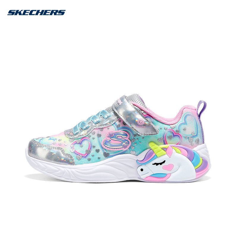 Skechers斯凯奇秋季新款女童闪灯鞋舒适休闲运动鞋 303063L/SMLT,运动鞋new,童鞋/青少年鞋,淘宝优惠券,粉丝福利购,淘宝优惠卷