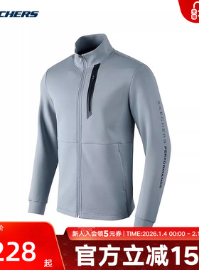 Skechers斯凯奇春季男子舒适运动休闲针织外套P124M003/02N6