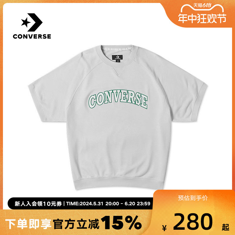 匡威converse夏季男刺绣logo针织短袖圆领套头t恤衫10026428-a03