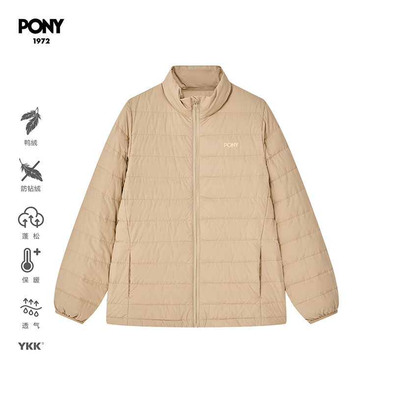 PONY波尼冬季新款羽绒服运动休闲外套轻户外女生 243W2OF32KK