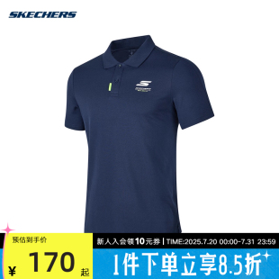 T恤P224M019 Skechers斯凯奇夏季 POLO衫 男子休闲百搭时尚 02MZ 短袖