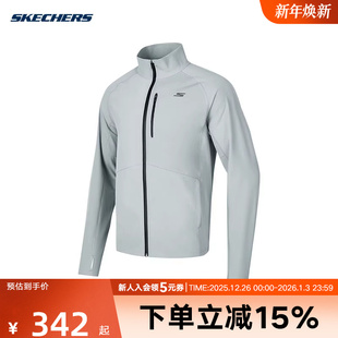 Skechers斯凯奇秋男士 028Q 百搭简约运动风梭织立领外套P424M214