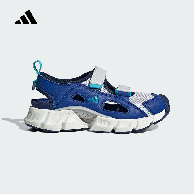 adidas阿迪达斯夏季男小童魔术贴休闲运动透气舒适户外凉鞋KJ