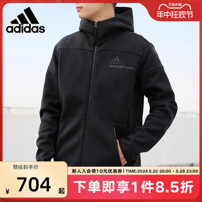 阿迪达斯男装zne外套黑色运动服