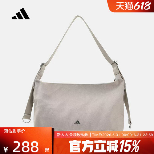adidas阿迪达斯26新款女子CANVAS BAG M运动休闲单肩包挎包LE2053