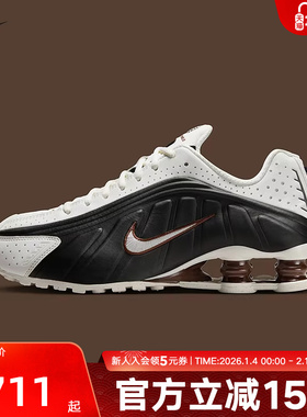 NIKE耐克女鞋SHOX R4运动鞋科技感回弹气柱缓震跑步鞋AR3565-104