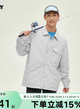 PONY波尼秋冬新款男子梭织棉服运动休闲上衣外套 243M2NC01LG