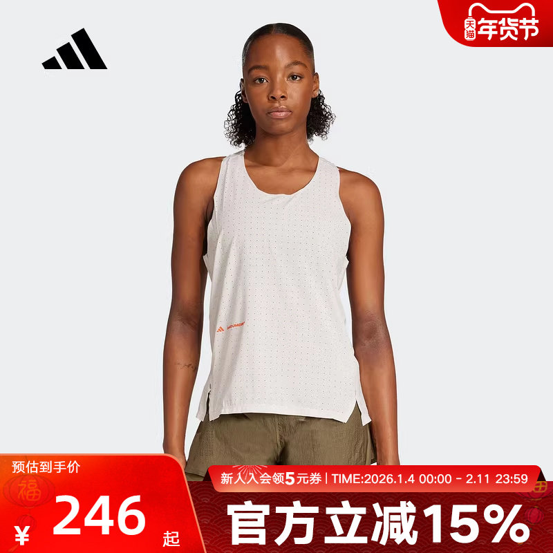 adidas阿迪达斯秋季新款女子联名款跑步休闲工字运动背心 JL