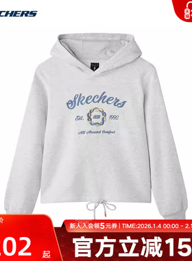 Skechers斯凯奇春蛇年新年款女针织卫衣套头衫L125W084/0248