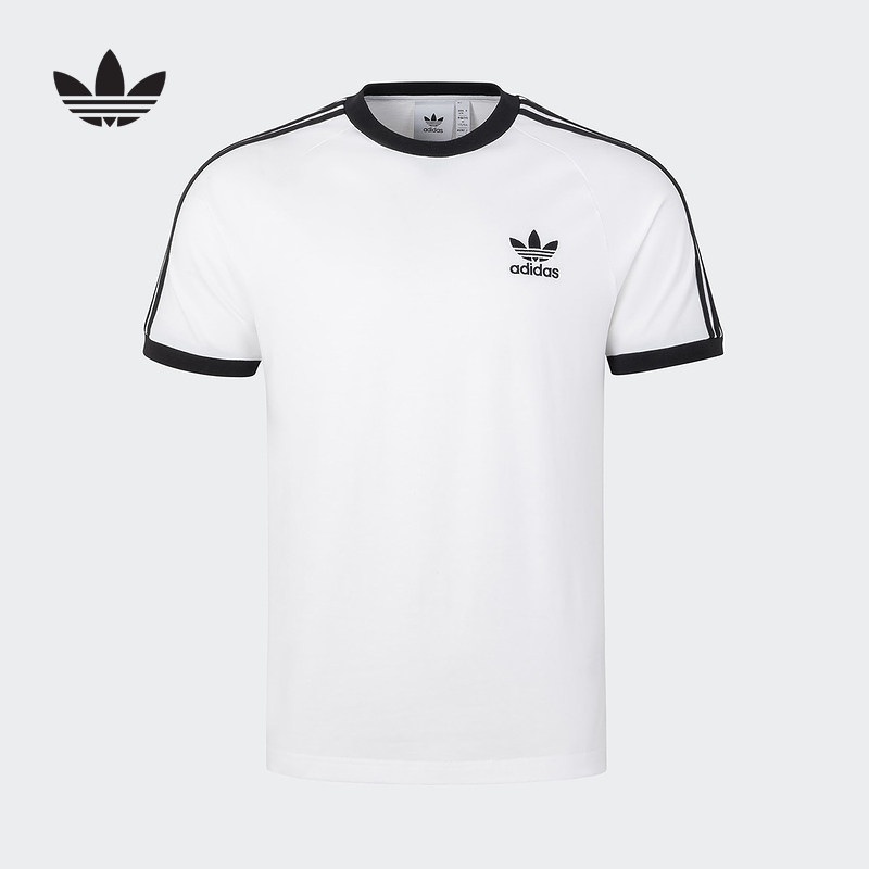 adidas阿迪达斯三叶草夏男女棉质运动修身短袖圆领T恤透气 KB2460