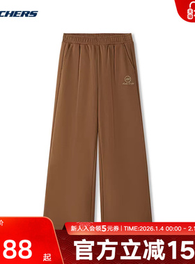 Skechers斯凯奇长裤新款女子运动休闲宽松针织裤 L126W003/0634