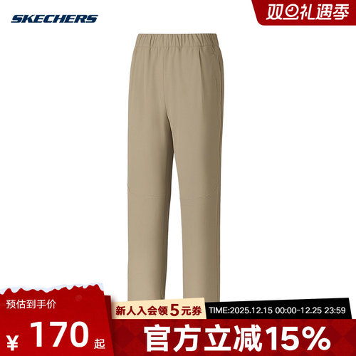 斯凯奇加绒闪穿裤长裤2025秋冬男女裤防泼水运动裤P325W146/00EG