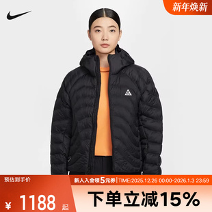 耐克ACG棉服女冬季 010 户外宽松面包服黑色连帽P棉夹克外套HM9964