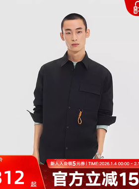 PONY1972波尼衬衫新品男子户外可拆卸透气宽松长袖外套 251M2FS01