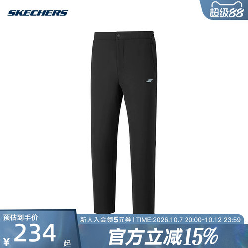SKECHERS斯凯奇男子长裤秋冬运动休闲裤宽松直筒裤 P426M080-0018