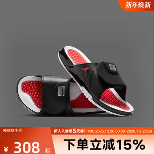 RETRO黑红男子一字拖轻便运动拖鞋 FN2452 HYDRO 耐克JORDAN