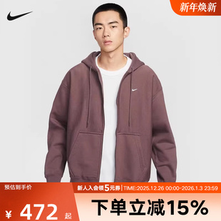 运动卫衣HV1085 加绒刺绣连帽开衫 502 新款 Nike耐克夹克外套男冬季