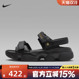 FN5036 耐克女凉鞋 魔术贴厚底增高拖鞋 户外猫爪鞋 001 全黑秋新款