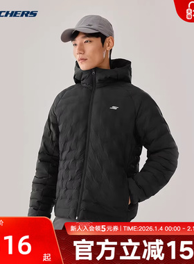 斯凯奇秋冬男士宽松连帽外套户外保暖休闲外套时尚复古P425M178