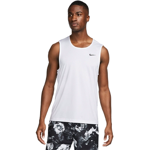 耐克NIKE DRI-FIT READY 男子速干训练白色运动背心DV9814-100