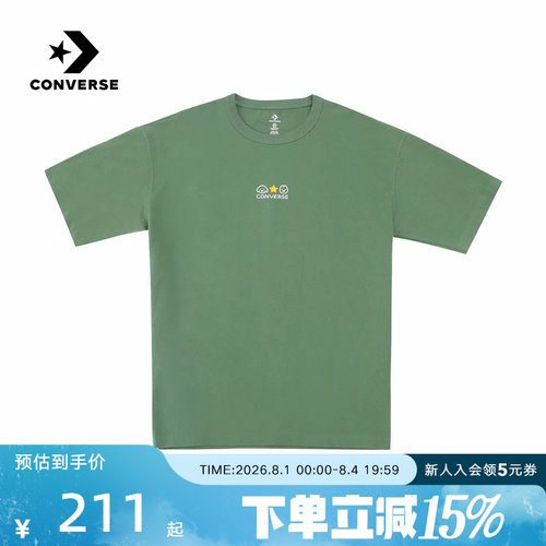 Converse匡威2026夏男女同款运动休闲宽松圆领短袖T恤 UCK176-E49