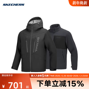 梭织连帽针织外套P125M059 套装 0018 男士 Skechers斯凯奇25年新款