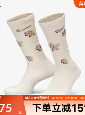 耐克官方EVERYDAY舒适速干中筒缓震运动袜2双冬季新款FN9136-900