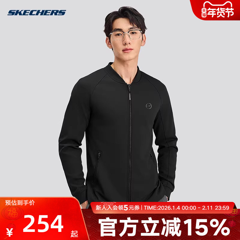 Skechers斯凯奇秋冬新款男针织加绒保暖休闲经典舒适外套P425M074,运动服/休闲服装,运动茄克/外套,淘宝优惠券,粉丝福利购,淘宝优惠卷