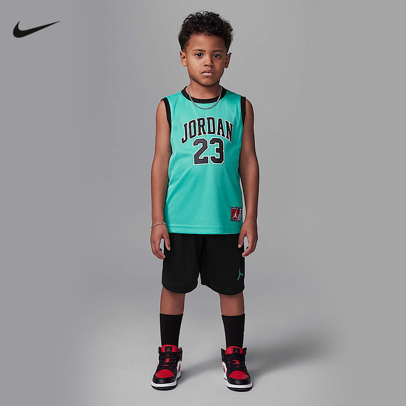 NIKE耐克男女童套装背心夏季新款运动休闲透气热身短裤HF223