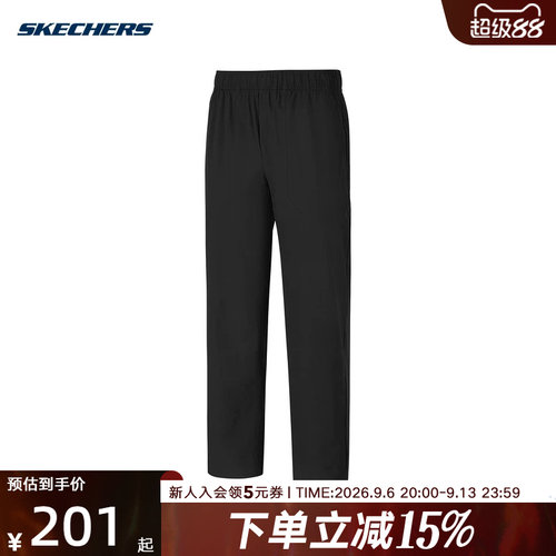 Skechers斯凯奇26夏季男士直筒运动休闲宽松舒适时尚长裤P326M010