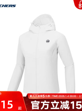 Skechers斯凯奇秋新款女轻便户外连帽梭织外套 P424W023/0019