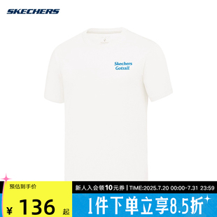 2025夏季 休闲半袖 SKECHERS斯凯奇男子短袖 新款 0074 T恤 P225M070