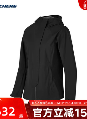 Skechers斯凯奇秋舒适休闲运动梭织连帽外套 P324W005/0018