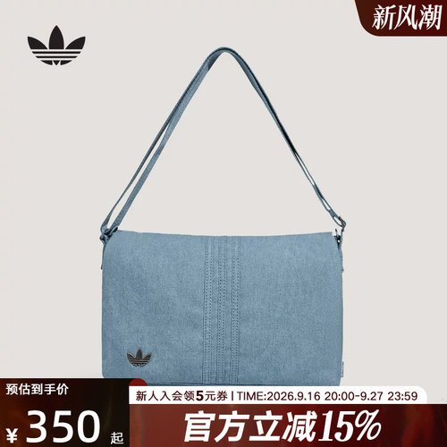 adidas阿迪达斯三叶草中性休闲出行牛仔单肩运动邮差包 LD6378