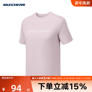 02J2 P325W078 Skechers斯凯奇女子舒适百搭休闲短袖 运动T恤衫