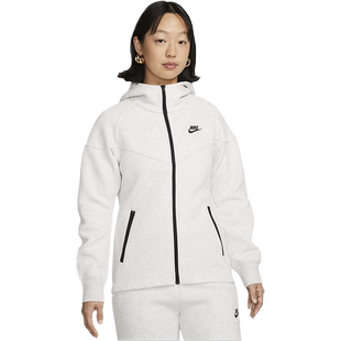 NIKE耐克TECH女子秋新款户外休闲针织连帽运动夹克外套FB8339-013