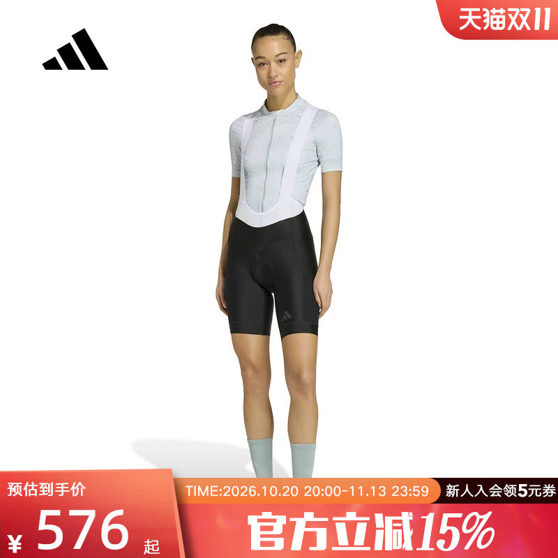 adidas阿迪达斯自行车紧身裤2026春女山地公路骑行黑色短裤KB9575