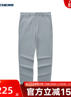 Skechers斯凯奇男裤舒适休闲裤百搭透气梭织长裤 L324M082/028Q