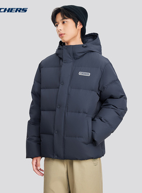 Skechers斯凯奇秋冬男女款轻盈保暖梭织羽绒服外套 L324U154/026R