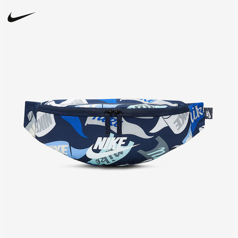 NIKE耐克印花斜挎包腰包男2025夏新品运动包骑行包胸包HJ8