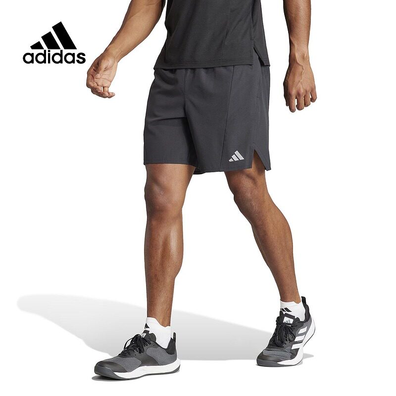 adidas阿迪达斯梭织短裤男夏新款健身训练运动裤跑步五分裤IS