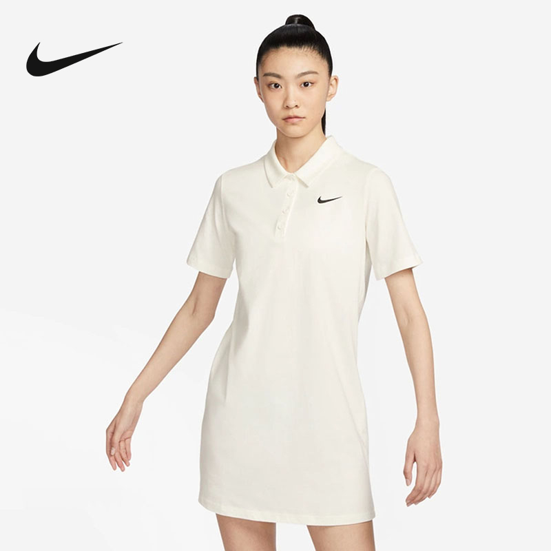 Nike耐克连衣裙女子2024夏季新款时尚简约长裙运动裙FN3708-133 运动服/休闲服装 运动连衣裙 原图主图