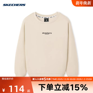 L325U080 卫衣打底衫 001J 秋冬男女修身 Skechers斯凯奇圆领套头衫