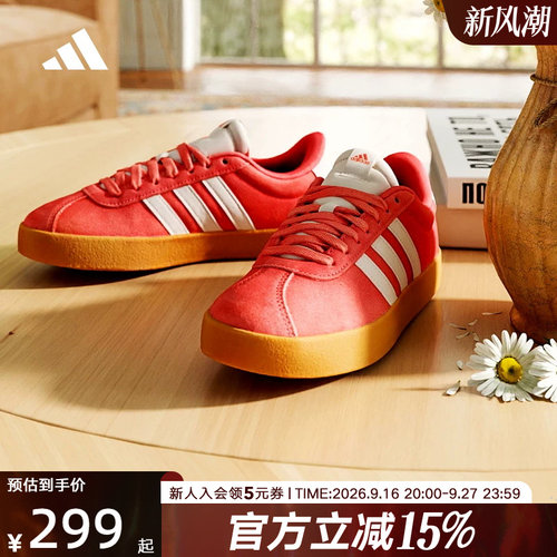 阿迪达斯春夏新款女运动休闲VL COURT板鞋德训鞋T头鞋JP5327