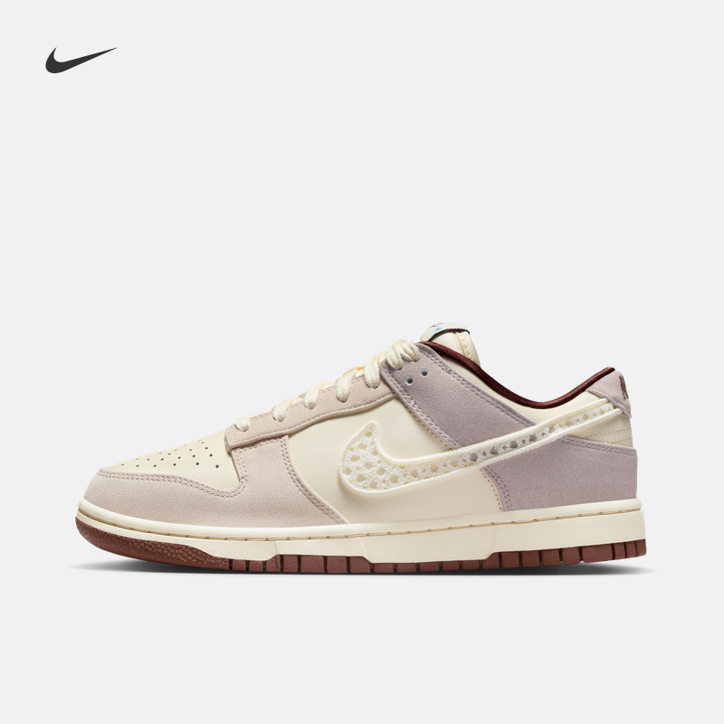 耐克Nike Dunk 女蕾丝米棕舒适时尚耐磨低帮休闲滑板鞋IH7353-010