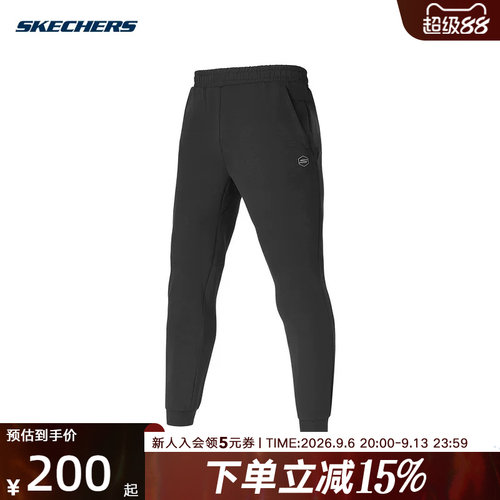 Skechers斯凯奇春季男款长裤运动休闲裤束脚裤 P125M030/0018