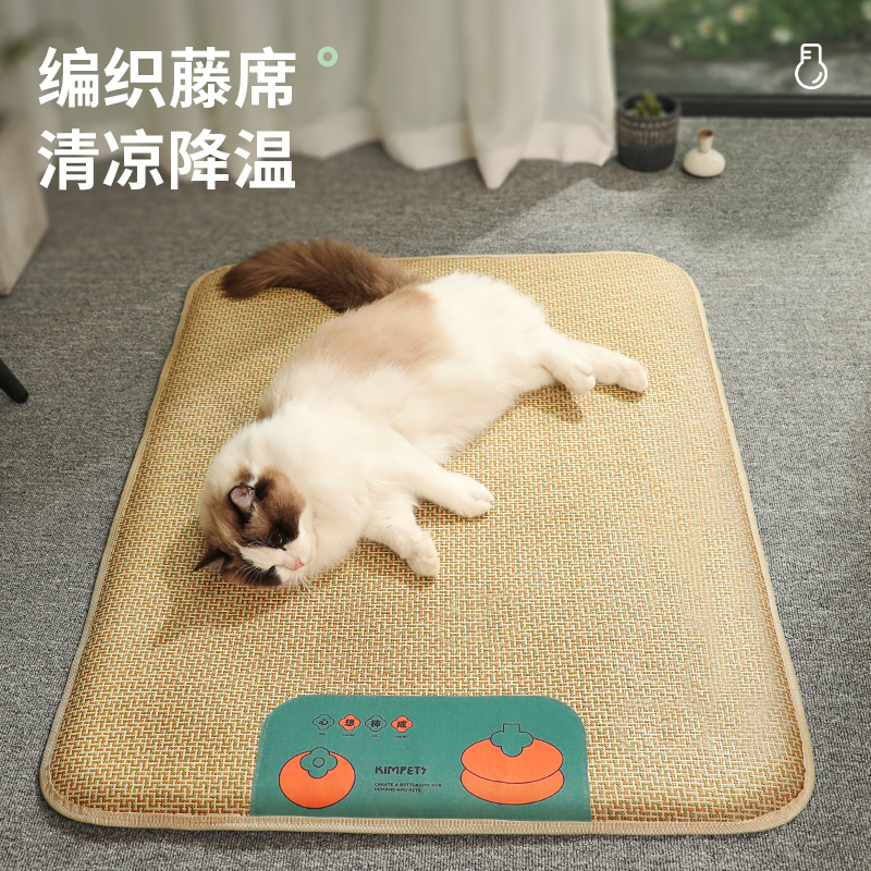 猫咪凉席垫夏天降温冰垫四季通用猫垫子睡觉用宠物凉席睡垫猫窝垫 宠物/宠物食品及用品 猫狗垫子 原图主图