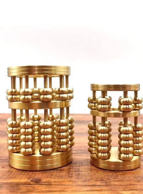 纯铜笔筒摆件铜算盘笔筒文昌笔书桌办公室桌面摆件开业礼品工艺品