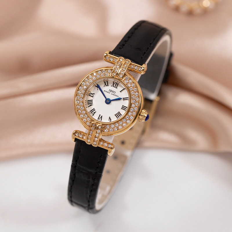 法式中古手表女款小众轻奢精致小表盘镶钻名牌正品牌罗马百搭女表,手表,国产腕表,淘宝优惠券,粉丝福利购,淘宝优惠卷